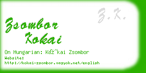 zsombor kokai business card